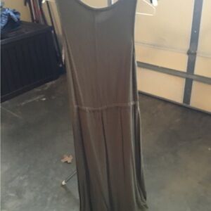 Olive Green Sleeveless Maxi Dress